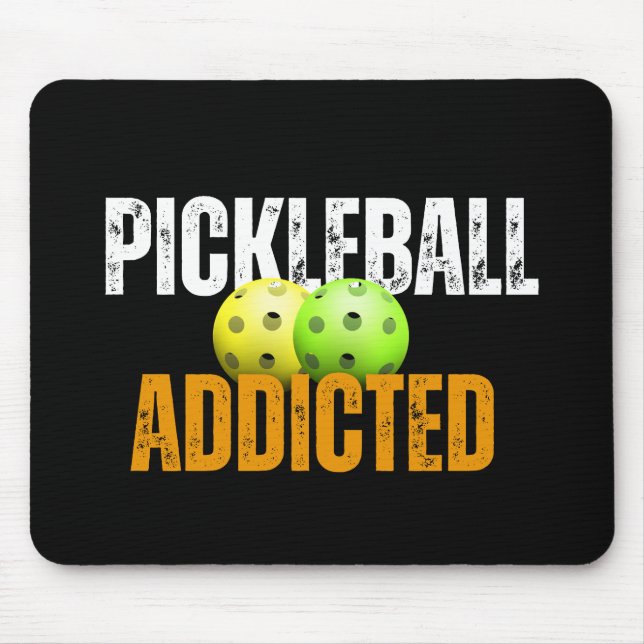 Pickleball Addicdicdicted Pickleball Mousepad (Vorne)