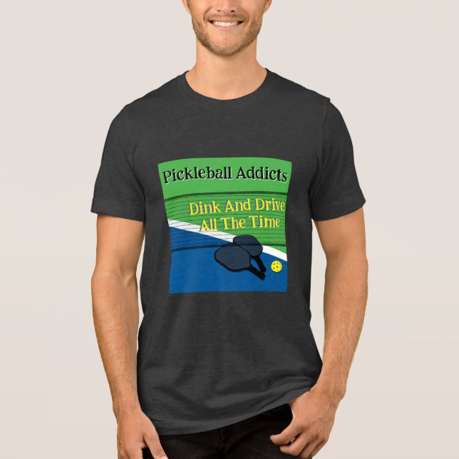 Pickleball Addicts verlieren und fahren die ganze  Tri-Blend Shirt (Vorderseite)