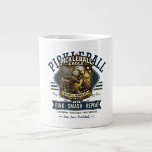 Pickleball-Adler Vintage Retro-Shirt – Mutig & Fur Jumbo-Tasse