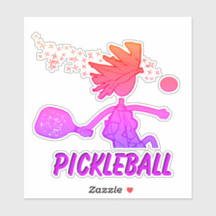Pickleball als Blau - Aufkleber für den Sondersch