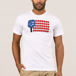 Pickleball American Flag Independence Day T-Shirt