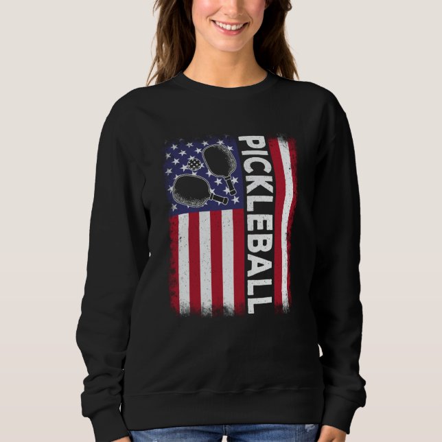 Pickleball American Flag Pickleball Vintage Sweatshirt (Vorderseite)