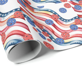 Pickleball  American themed for 4th July  Geschenkpapier