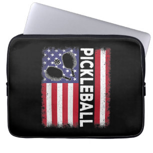 Pickleball Amerikanische Flagge Lustiger Picklebal Laptopschutzhülle