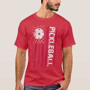 Pickleball Amerikanische Flagge Patriotisch USA Sp T-Shirt