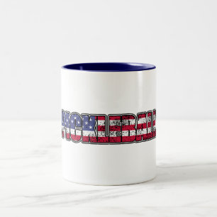Pickleball Amerikanische Flagge Zweifarbige Tasse