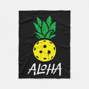 Pickleball Ananas Aloha Pickle Ball Hawaii Männer Fleecedecke