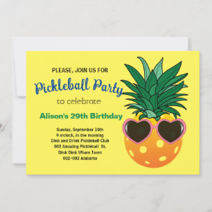 Pickleball Ananas B'day Einladung + UAWG
