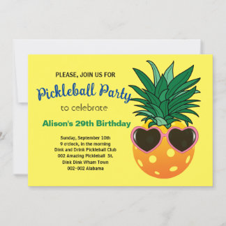 Pickleball Ananas B'day Einladung + UAWG