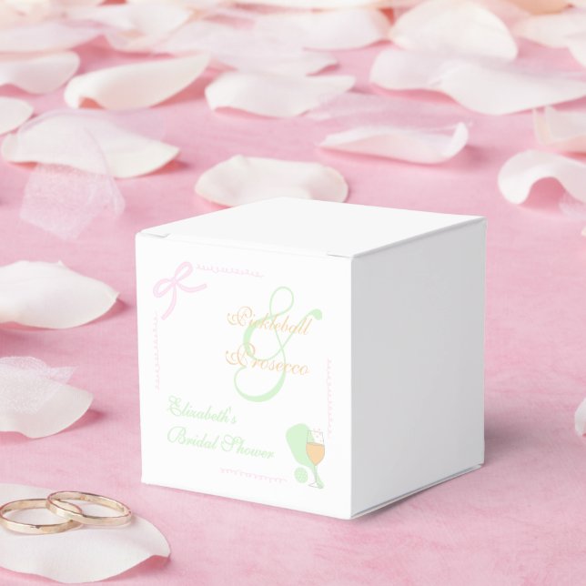 Pickleball and Prosecco Bridal Shower Geschenkschachtel (Hochzeit)