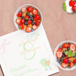 Pickleball and Prosecco Bridal Shower Serviette