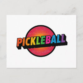 Pickleball-Ankündigungskartendesign schwarz und we Ankündigungspostkarte