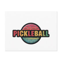 Pickleball-Ankündigungskartendesign schwarz und we