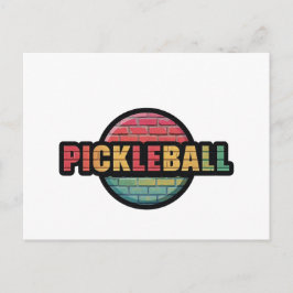 Pickleball-Ankündigungskartendesign schwarz und we Ankündigungspostkarte
