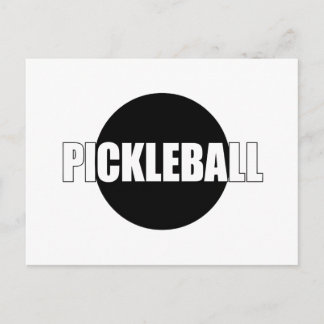 Pickleball-Ankündigungskartendesign schwarz und we Ankündigungspostkarte