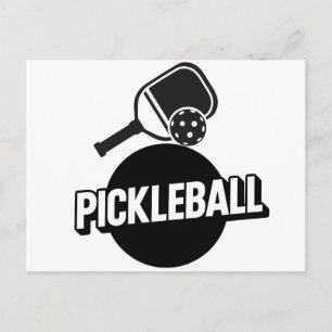 Pickleball-Ankündigungskartendesign schwarz und we Ankündigungspostkarte