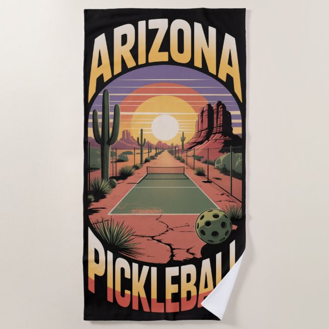 Pickleball ARIZONA PICKLEBALL Desert Resort Court Strandtuch (Vorderseite)