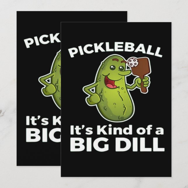 Pickleball-Art eines großen Todes Einladung (Vorne/Hinten)