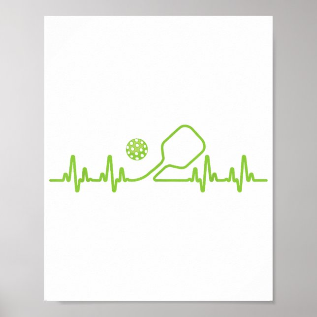 Pickleball Art für Männer Frauen Pickle Ball Pickl Poster (Vorne)