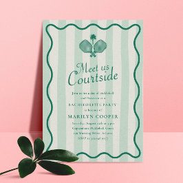 Pickleball Ästhetik Eleganter Junggeselinnen-Absch Einladung