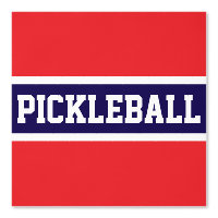 PICKLEBALL Athletic Red White Navy Blue Strips