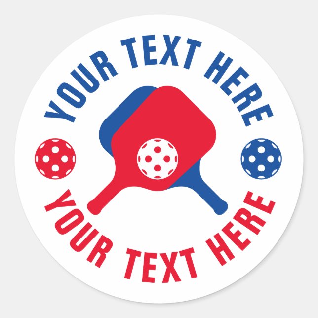 Pickleball-Aufkleber Runder Aufkleber (Vorderseite)