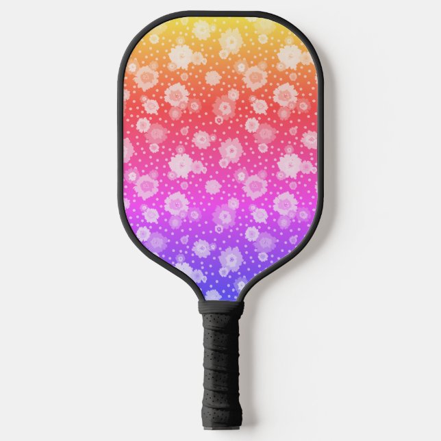 Pickleball Außenfarbenfrohe Blume Pickleball Schläger (Vorderseite)