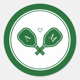 Pickleball Bachelorette Runder Aufkleber