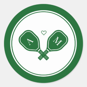 Pickleball Bachelorette Runder Aufkleber