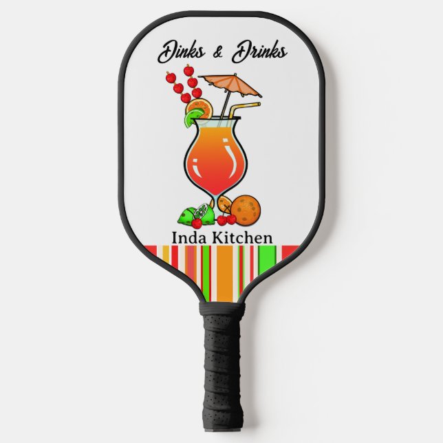 Pickleball Bachelorette Wedding Dinks & Drinks Pickleball Schläger (Vorderseite)