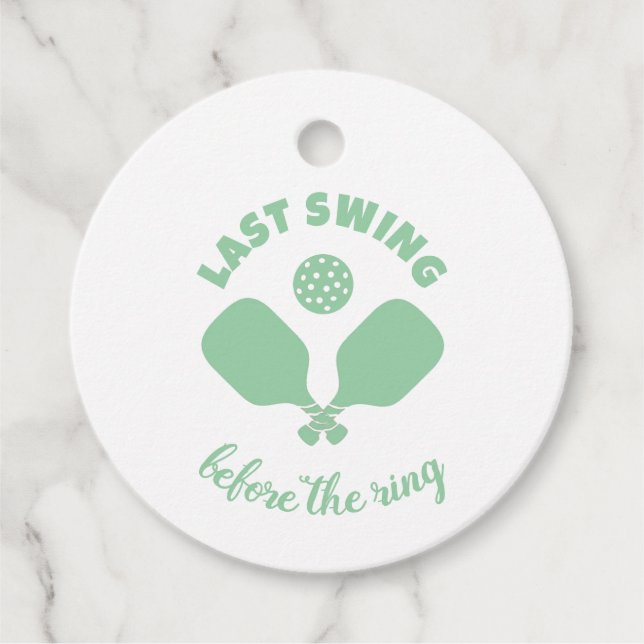 Pickleball Bachelorette Weekend Geschenkanhänger (Vorderseite)