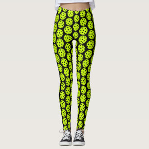 Pickleball-Ball-Muster Leggings