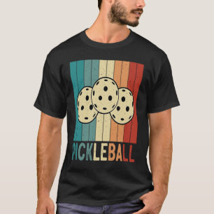 Pickleball Ball Retro Vintag 70er 80er Jahre 10 T-Shirt