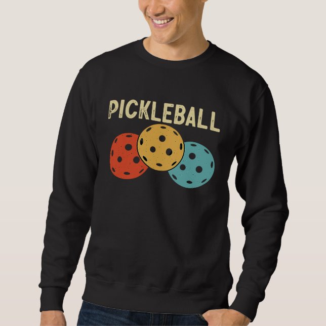 Pickleball  Ball Retro Vintage 70's 80's Sweatshirt (Vorderseite)