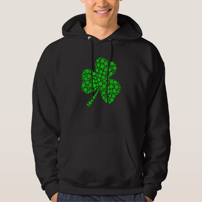 Pickleball Ball Shamrock C St Patrick's Day Men Hoodie (Vorderseite)