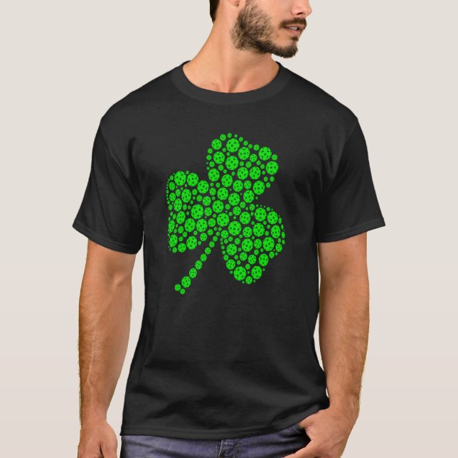 Pickleball Ball Shamrock C St Patrick's Day Men T-Shirt (Vorderseite)