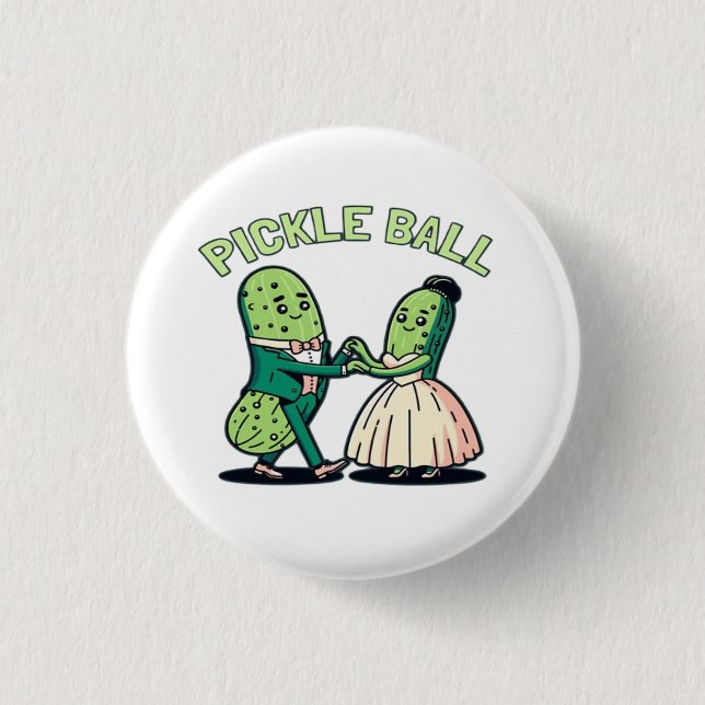 Pickleball Ballroom Dancing Button (Vorderseite)