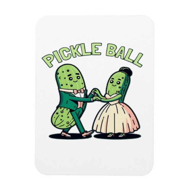 Pickleball Ballroom Dancing Magnet (Vertikal)
