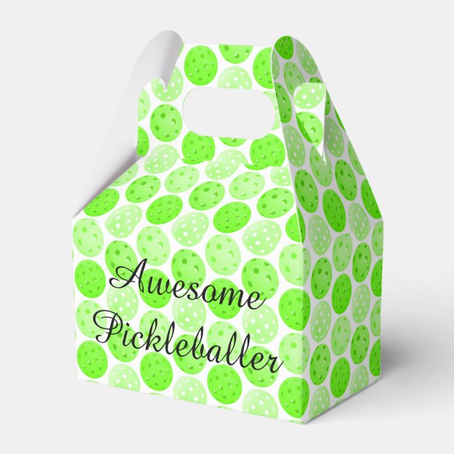 Pickleball Balls - Green Pickleball Balls auf Weiß Geschenkschachtel (Vorderseite)