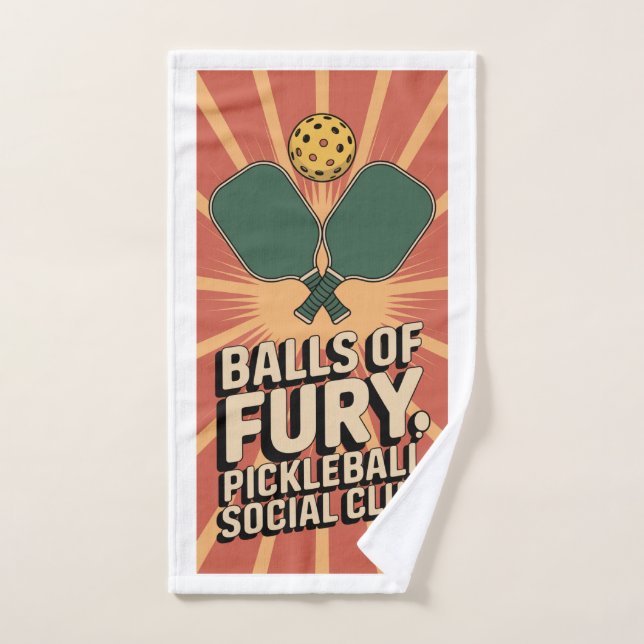 Pickleball Balls of Fury Social Club Handtuch (Handtuch)
