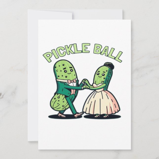 Pickleball Ballsaal-Tanz Save The Date (Vorderseite)