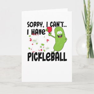 Pickleball Bat Player Hobby Pickle Sunset Karte