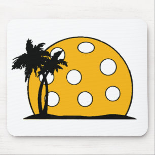 Pickleball Beach Sunset Mousepad