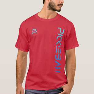 Pickleball-Bedruckt Blaugradient Casual Design T-Shirt