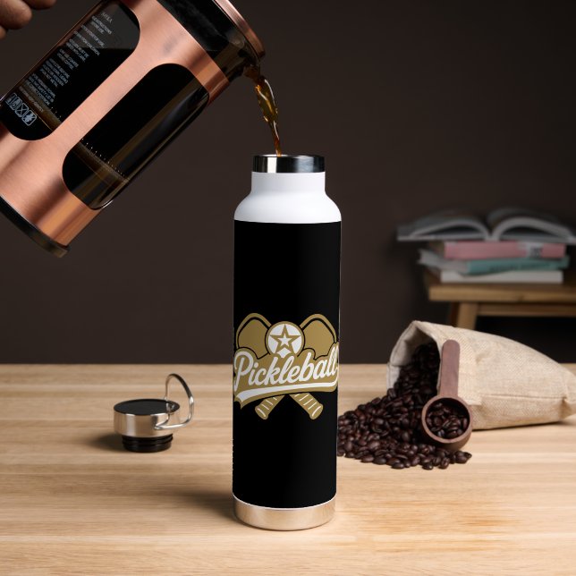 Pickleball-Bekleidung Spieler Trinkflasche (Kaffee (gedreht))