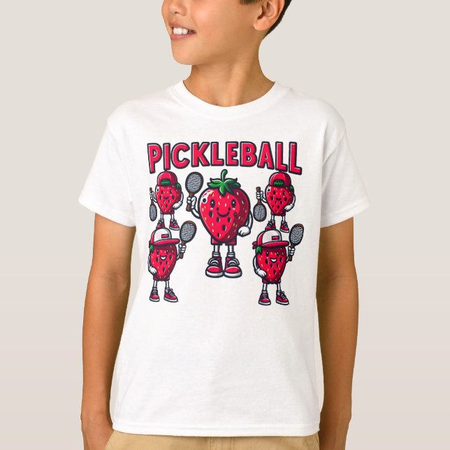 Pickleball & Berries Pickleball & Berries Funny T-Shirt (Vorderseite)