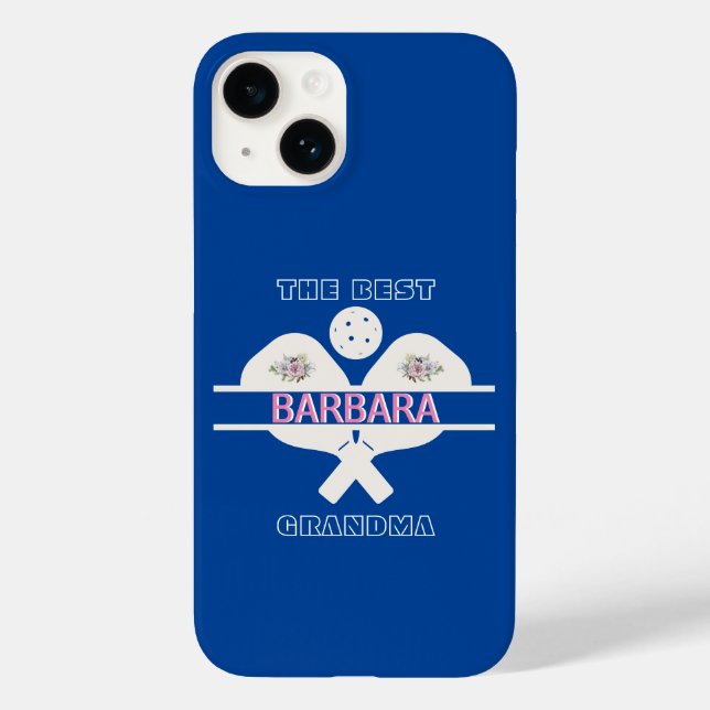 Pickleball Best Grandma Floral Paddle Case-Mate iPhone Hülle (Rückseite)