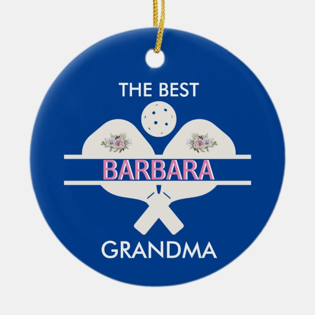 Pickleball Best Oma Custom Vorname Keramik Ornament (Vorne)