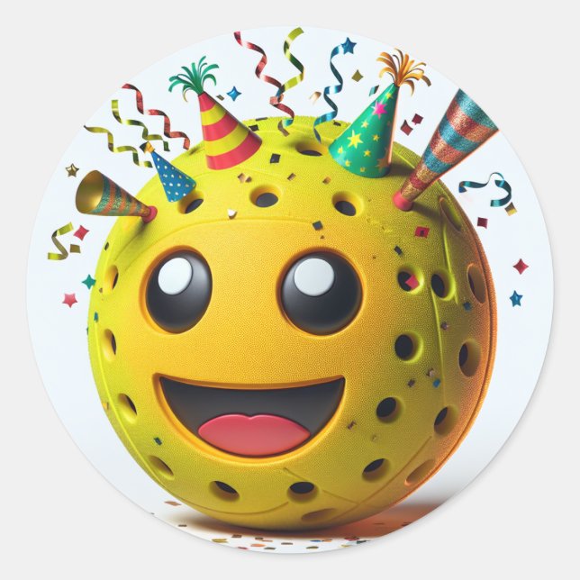 PickleBall Birthday Emoji Sticker (Vorderseite)