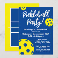 Pickleball Birthday Party-Einladungsvorlage